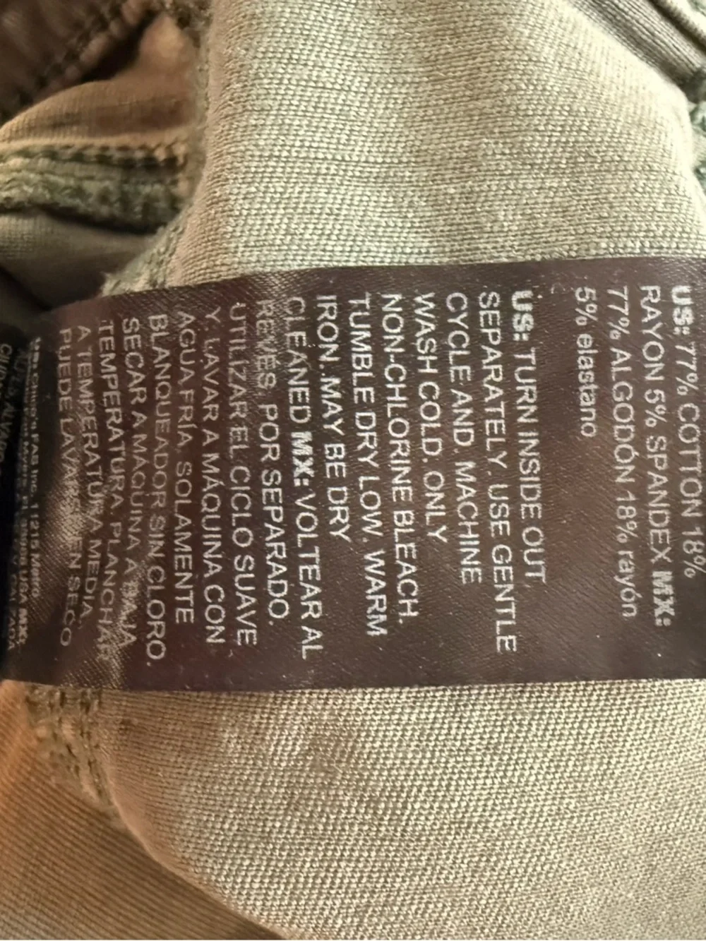 White House Black Market Olive Mid-Rise Straight Crop Pants Size 10 - Picture 9 of 10